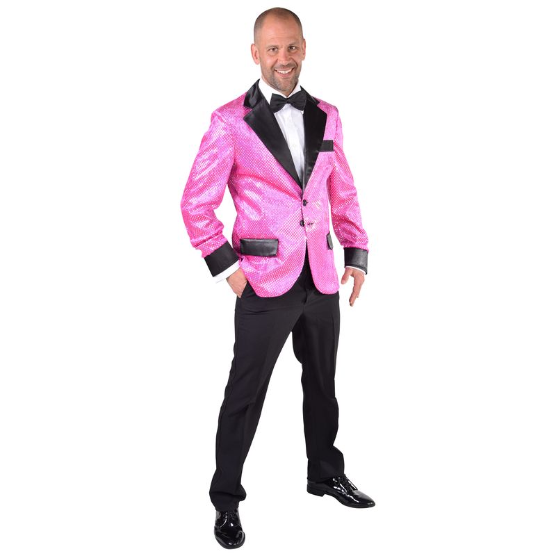 Glitzer Sakko Pink Herren