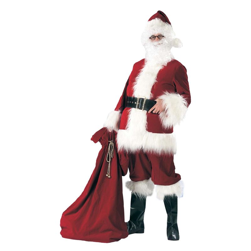 Kostüm Weihnachtsmann Deluxe 5-tlg. Bordeaux Herren