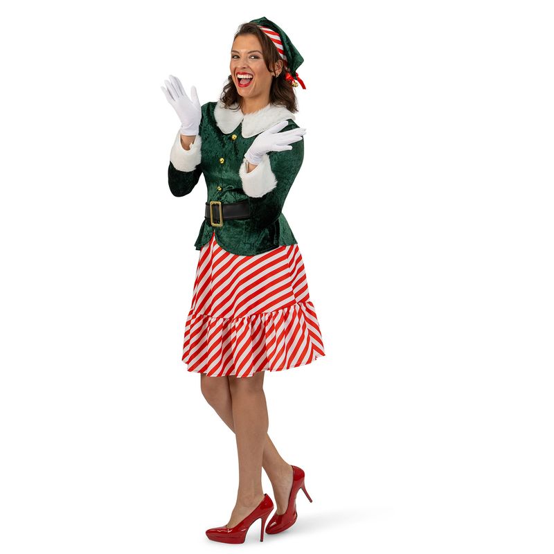 Kostüm Weihnachtself 3-tlg. Damen
