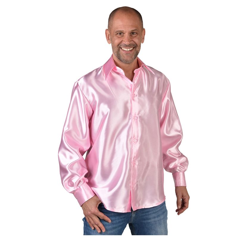 Overhemd Satijn Uni Baby Roze