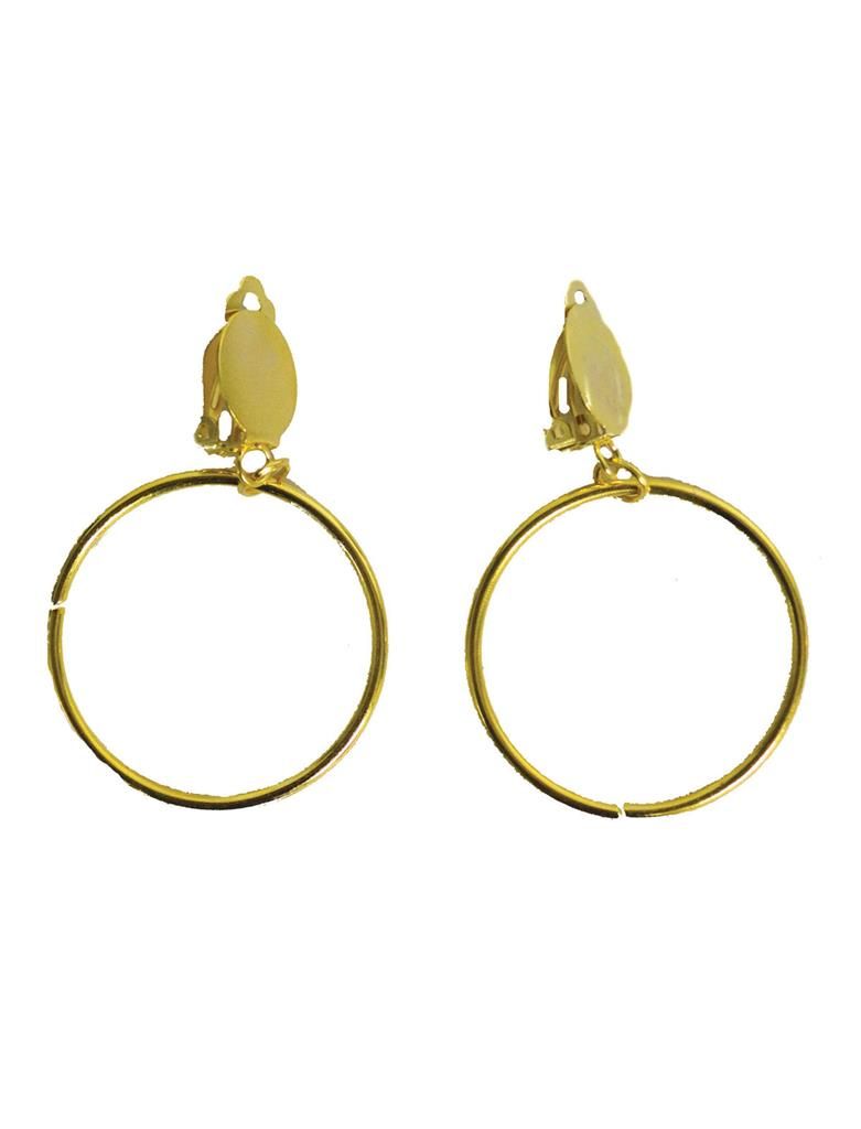 Goldene runde Ohrringe 4 cm Goldene runde Ohrringe 4 cm