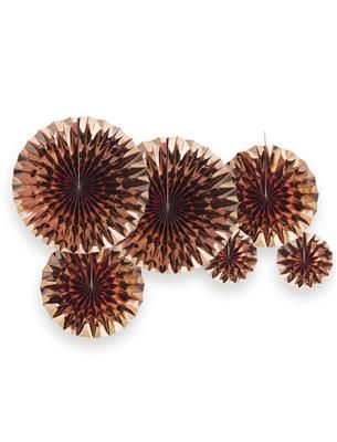 6 Fächer Folie Rosé 3 Größen