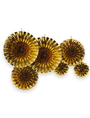 6 Fächer Folie Gold 3 Größen 6 Fächer Folie Gold 3 Größen