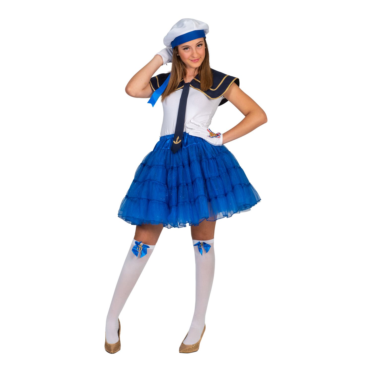 Petticoat Glitter Blau Damen Petticoat Glitter Blau Damen