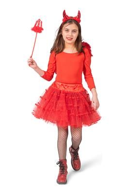 Petticoat Glitzer Rot Kinder