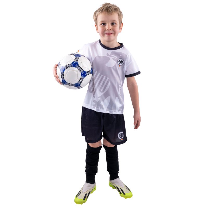 Set T-Shirt und Shorts Deutschland weiß Gr. 140