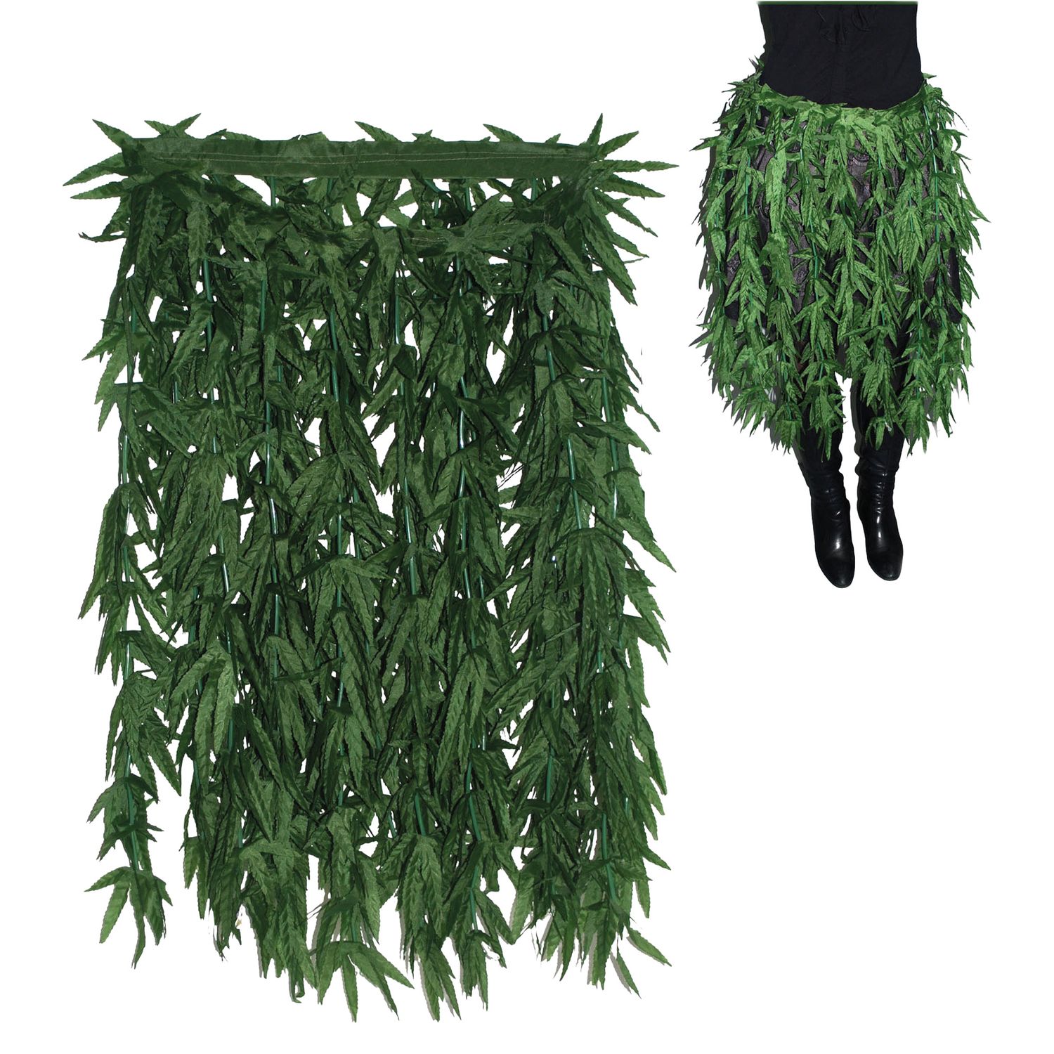 Rok met bladeren Groen 70cm Rok met bladeren Groen 70cm