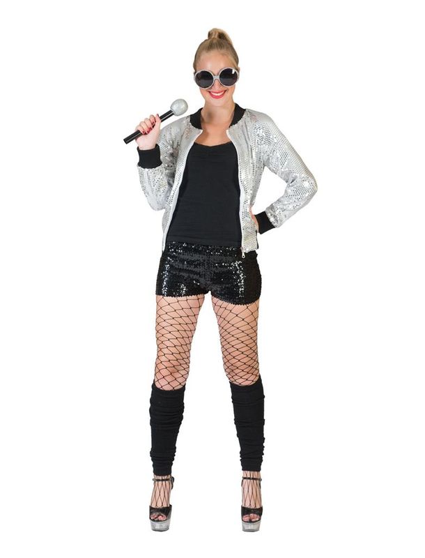 Hotpants Glitter Zwart Vrouwen