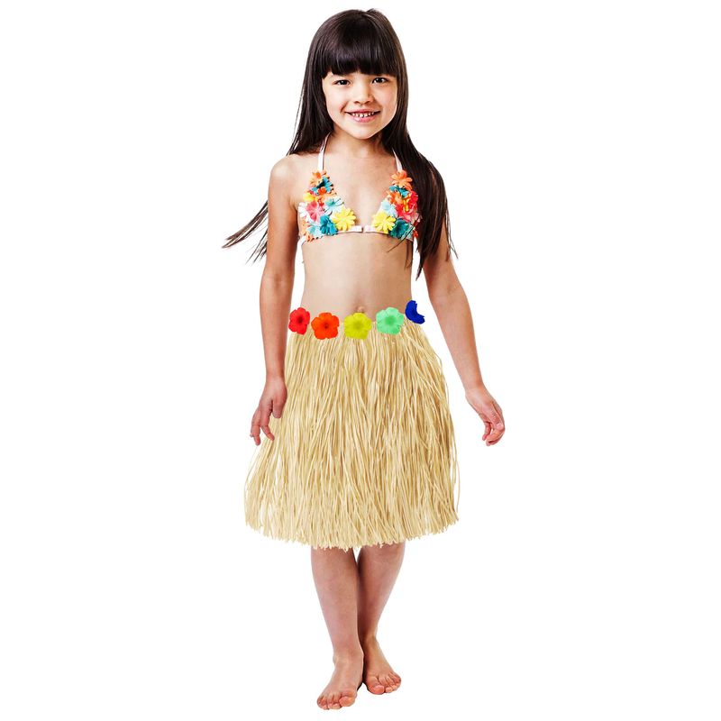 Rock Hawaii mit Blumen child raffia