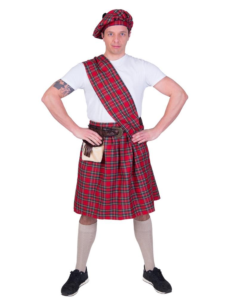 Schottischer Kilt Rot Herren 5-tlg.