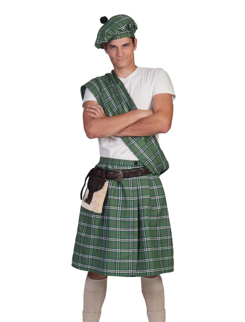 Schottischer Kilt Grün Herren 5-tlg. Schottischer Kilt Grün Herren 5-tlg.
