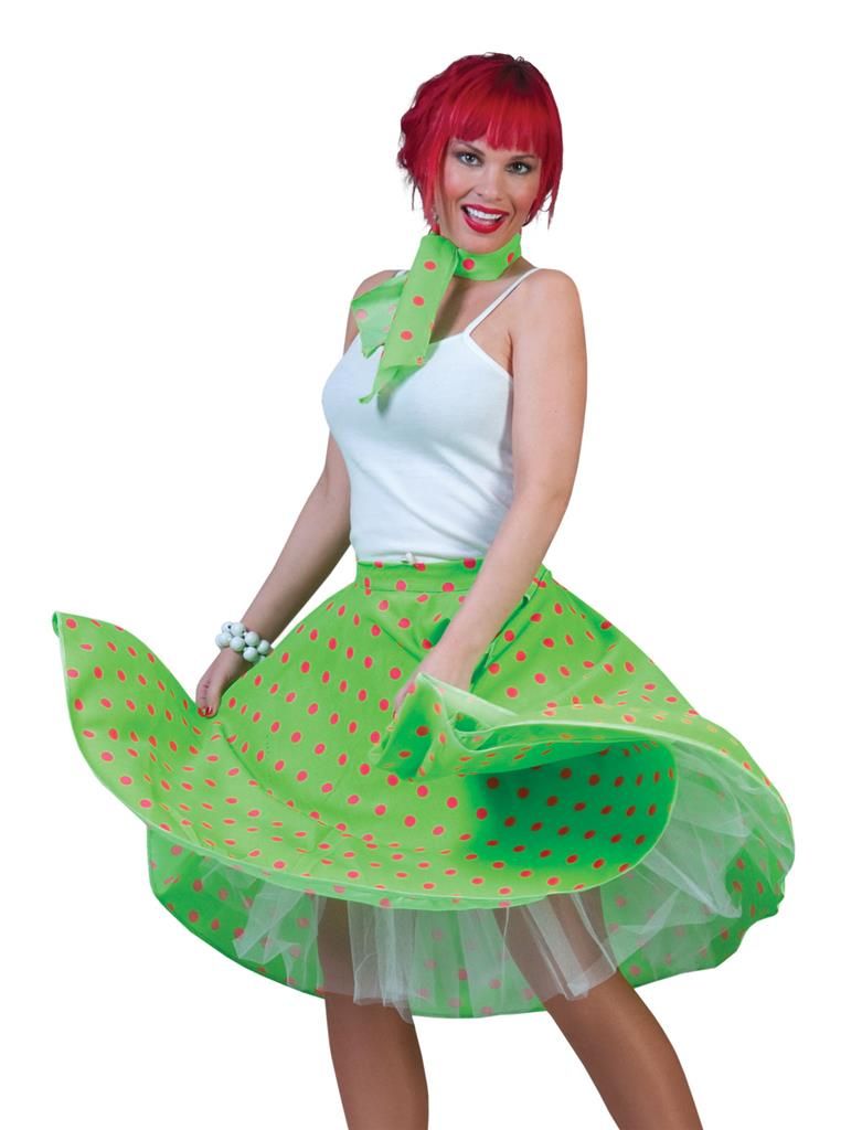 80's Rok Rock'n Roll Fluo Groen Dames
