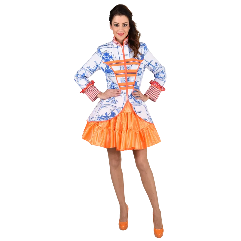 Mantel Delfts Blauw Hollandse Vrouwen