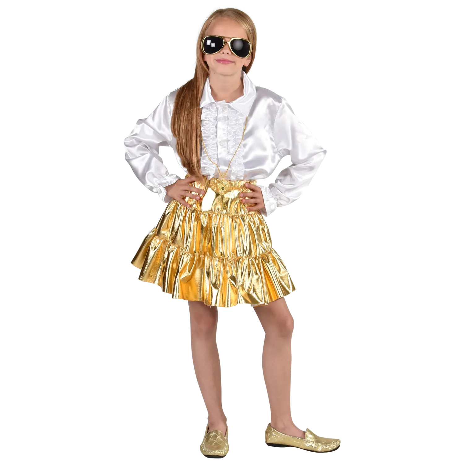 Rock Folie Gold Mädchen
