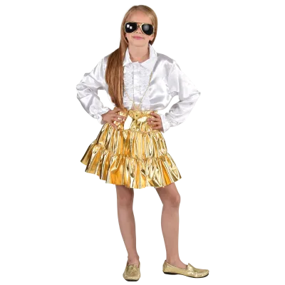 Rock Folie Gold Mädchen