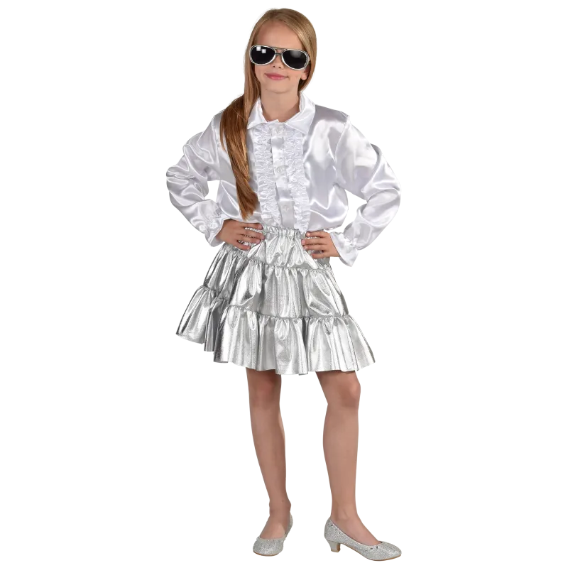 Rock Folie Silber Mädchen