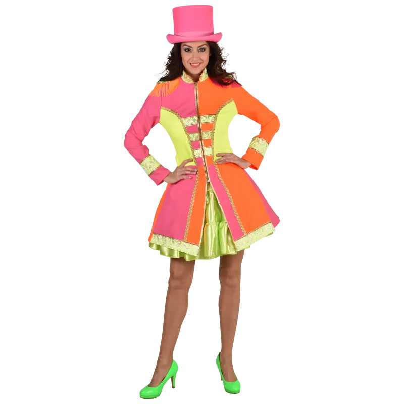 Auffälliger Neon-Mantel Damen