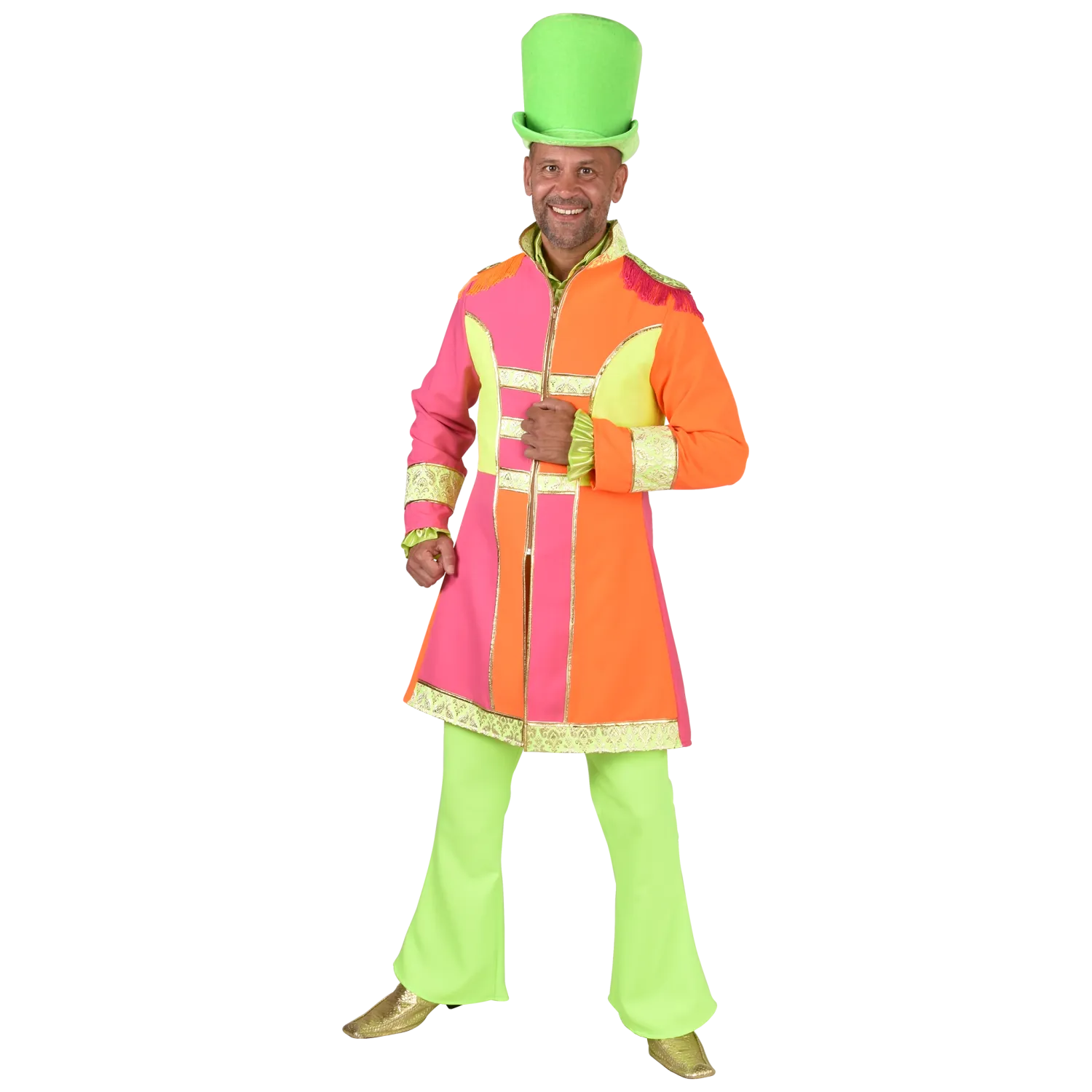 Auffälliger Neon-Mantel Herren