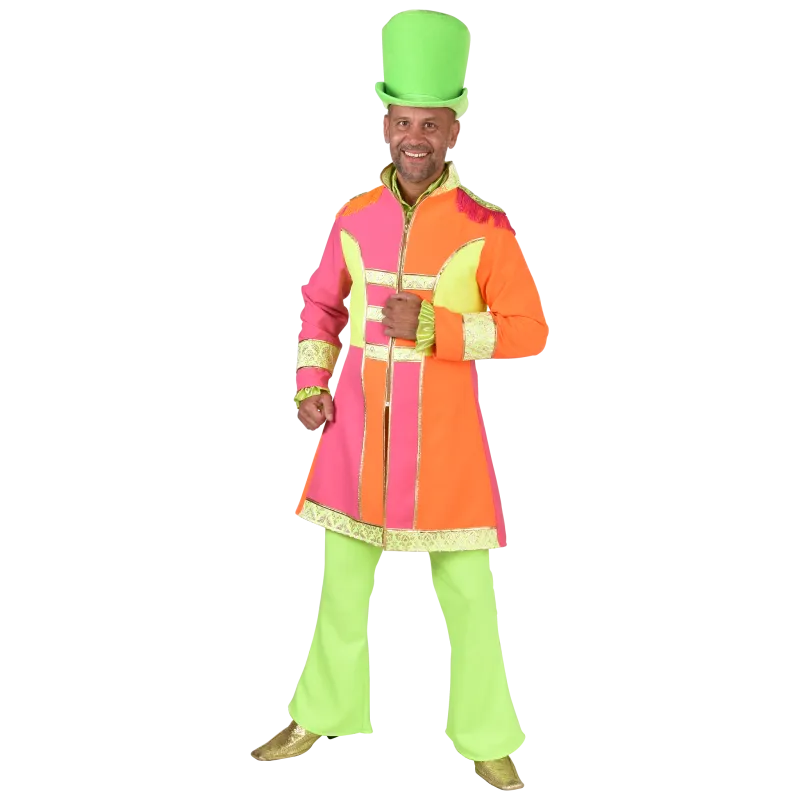 Opvallende neon manteljas Mannen