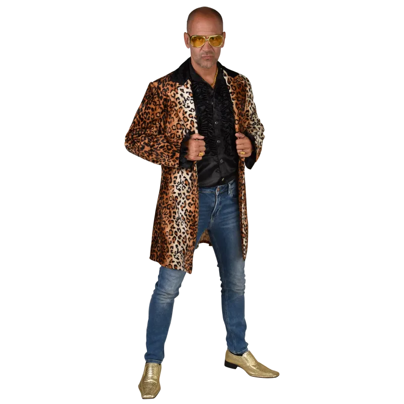 Pimp Manteljas Luipaard Mannen