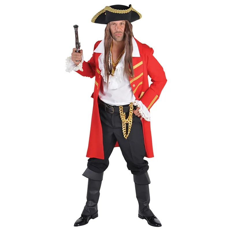 Piraten Mantel Rot Herren