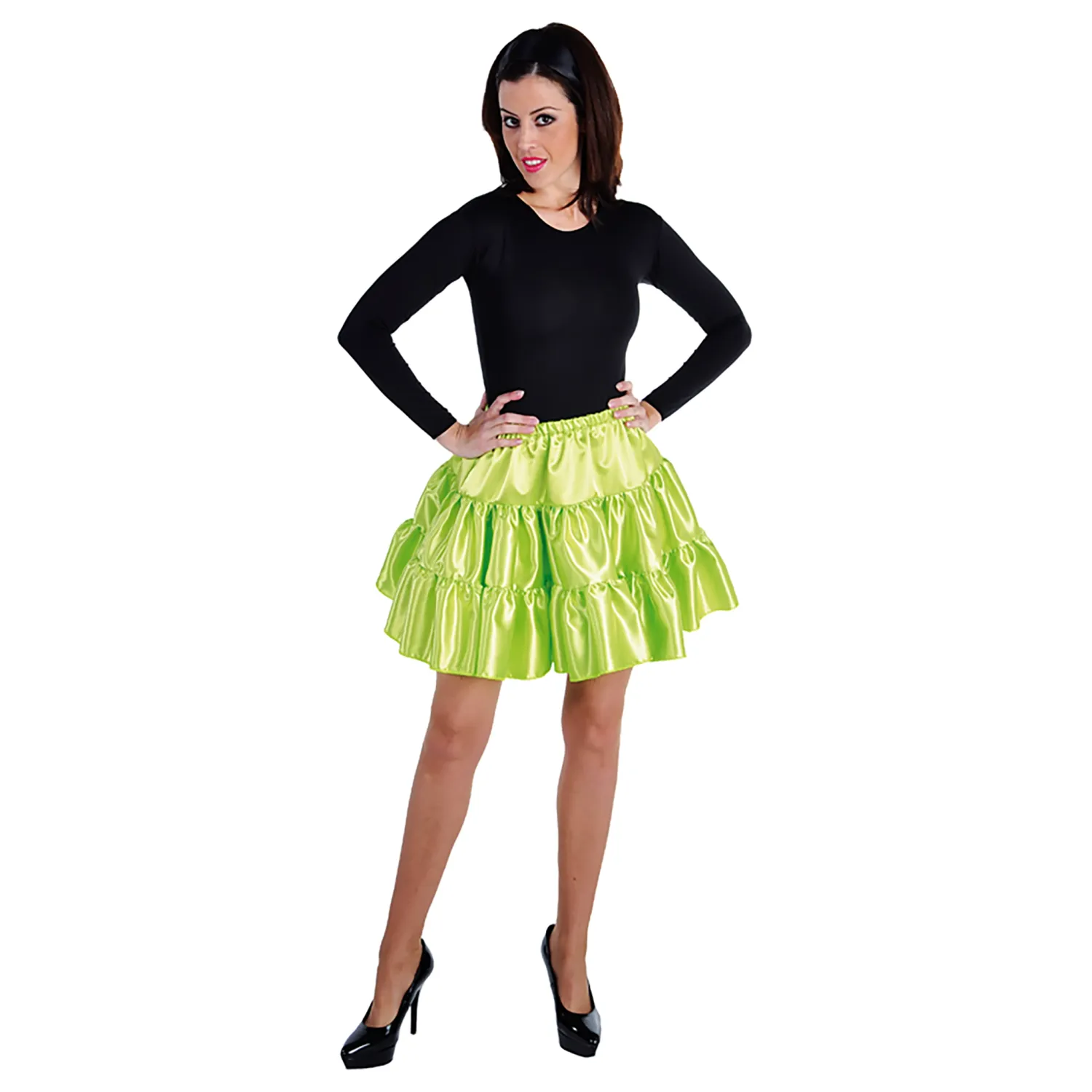 Volangen Rok Rockabilly Groen Vrouwen
