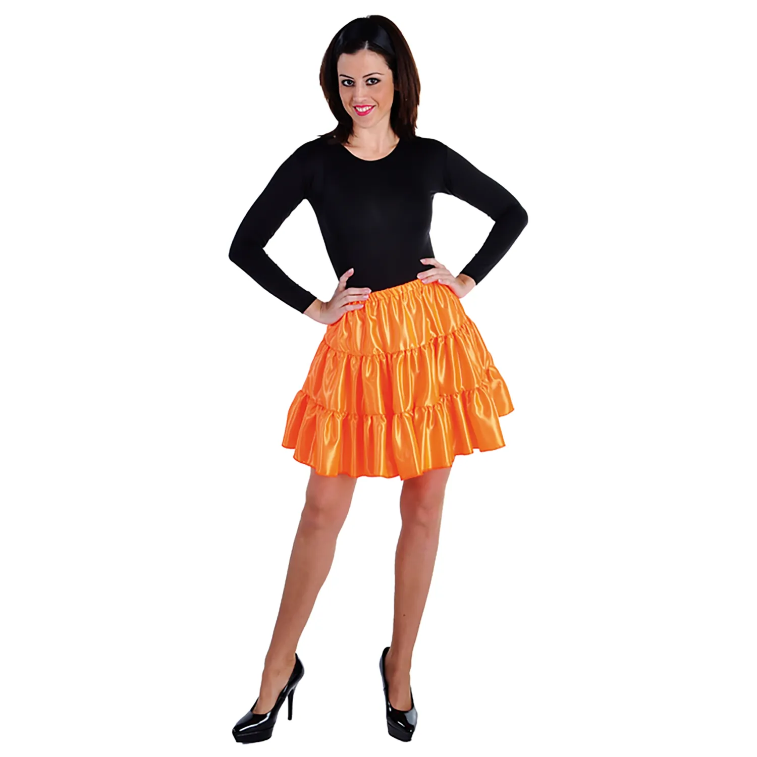 Volangen Rok Rockabilly Oranje Vrouwen