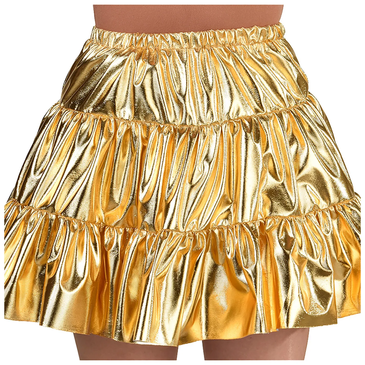 Folienrock Glamour Gold Damen Folienrock Glamour Gold Damen