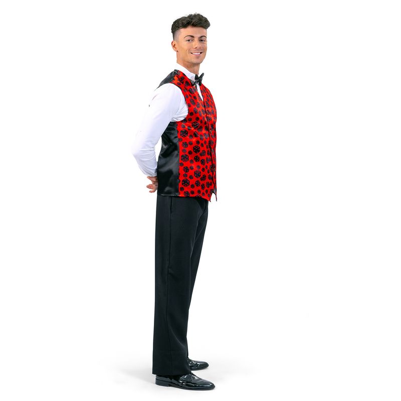 Gilet Casino Dobbelstenen Rood/Zwart Mannen