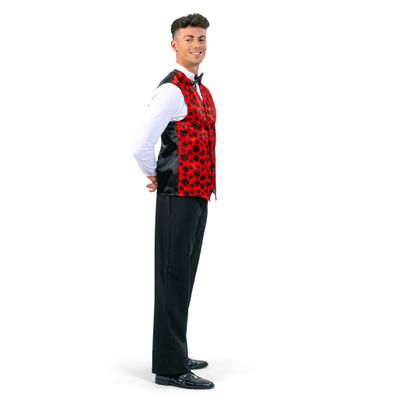 Gilet Casino Dobbelstenen Rood/Zwart Mannen