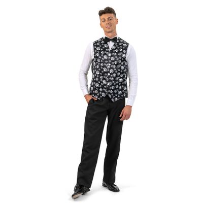 Gilet Casino Dobbelstenen Zwart/wit Mannen