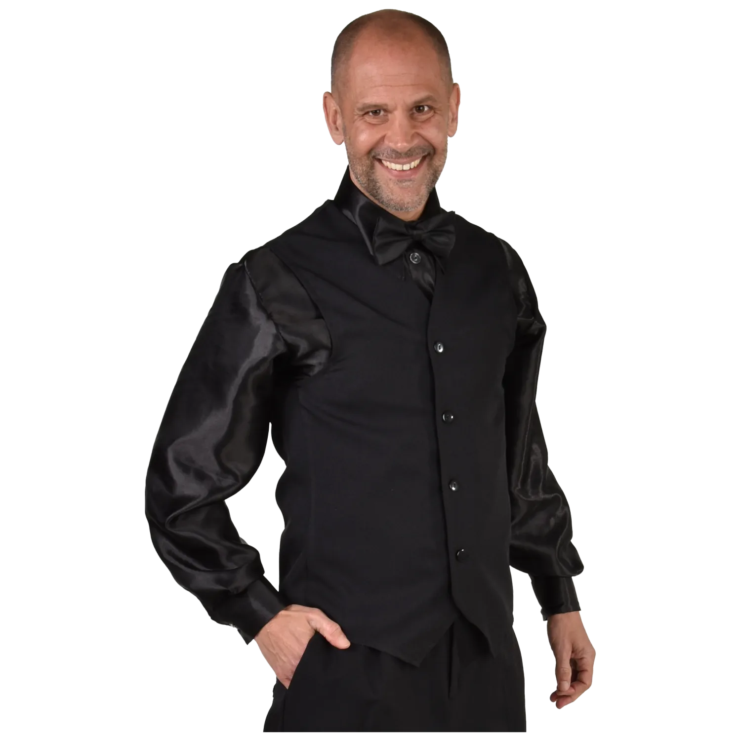Weste Franky Uni Schwarz Herren