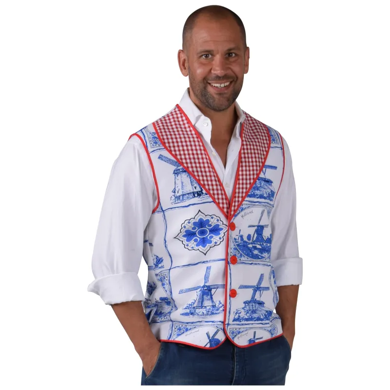 Gilet Delftsblauw Oerhollands Mannen