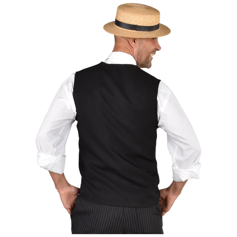 Weste Streifen Schwarz/Weiß Herren