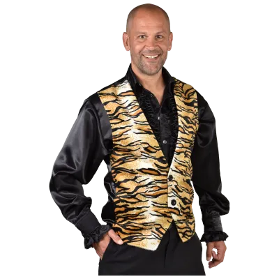 Weste Tigermuster Herren