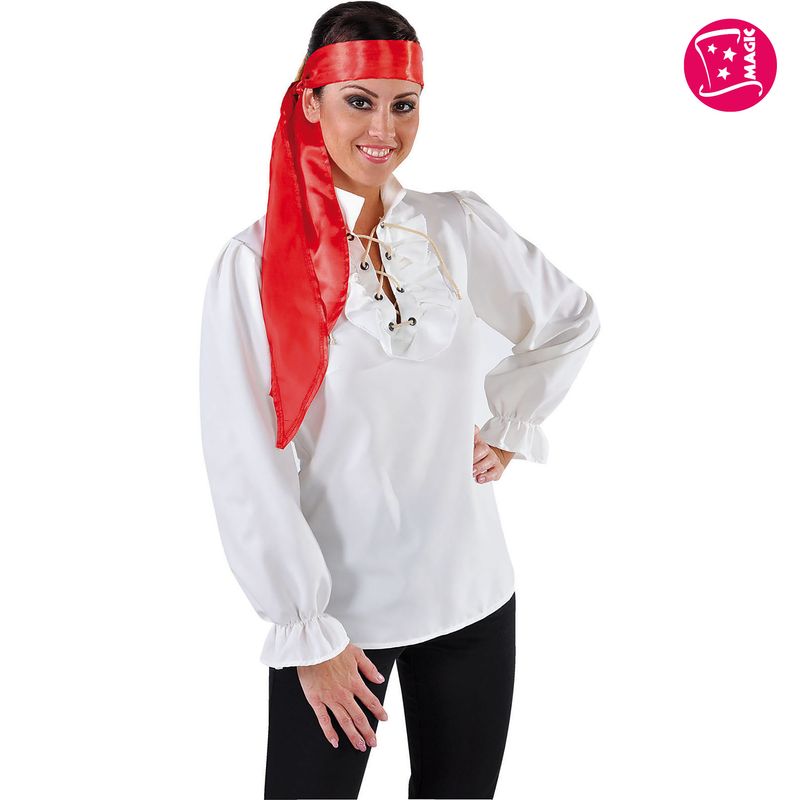 Piraten Bluse Weiß Damen