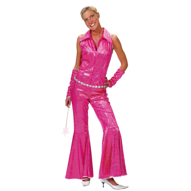 Disco Groovy Jumpsuit Pink Damen