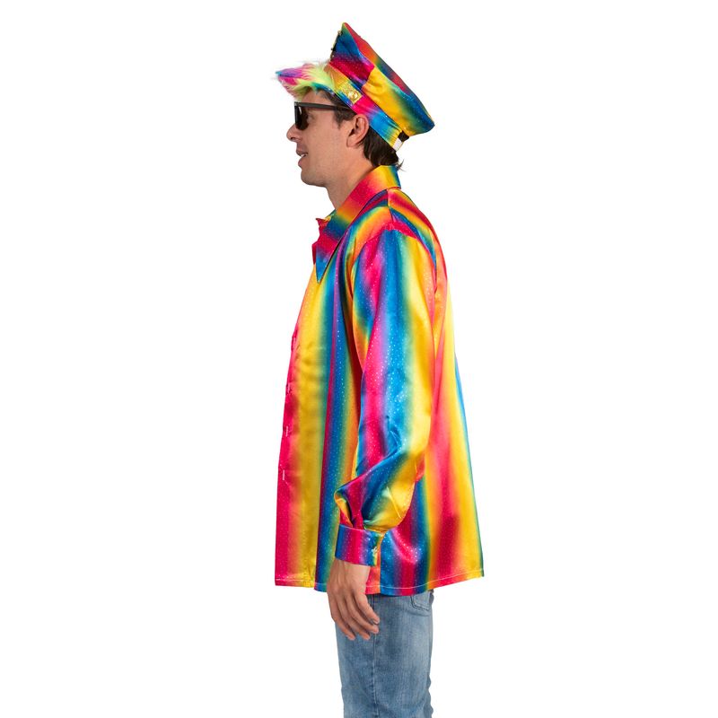 Disco Hemd Rainbow Mannen