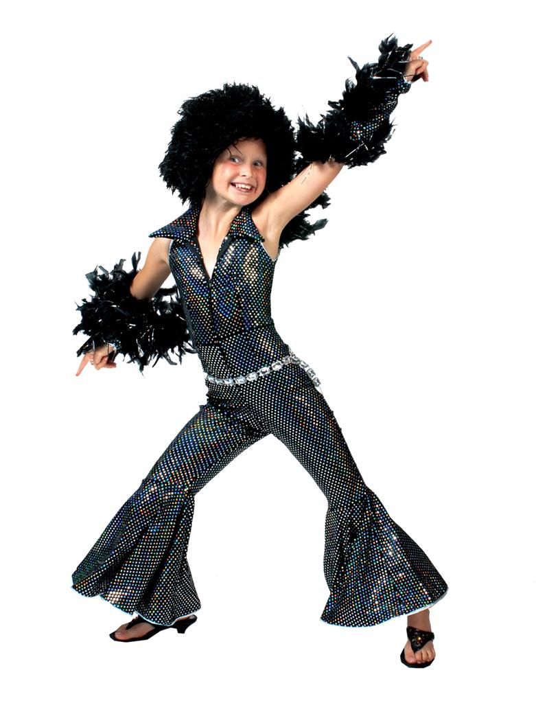 Disco Jumpsuit schwarz Mädchen