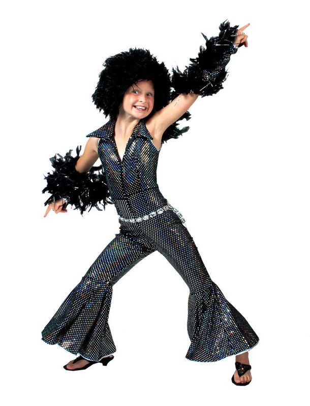 Disco groovy jumpsuit zwart Meisjes