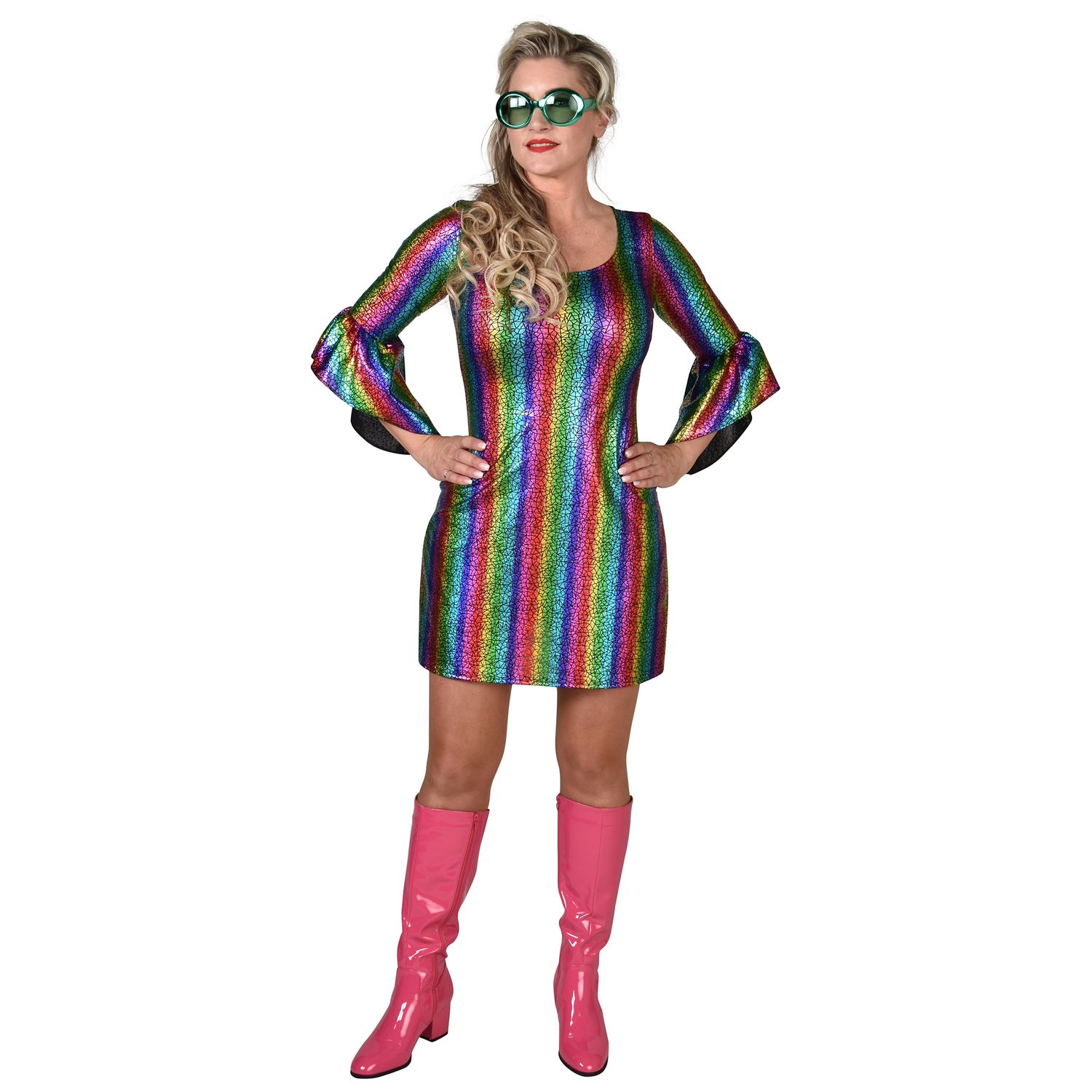 Kleid Party Rainbow Damen