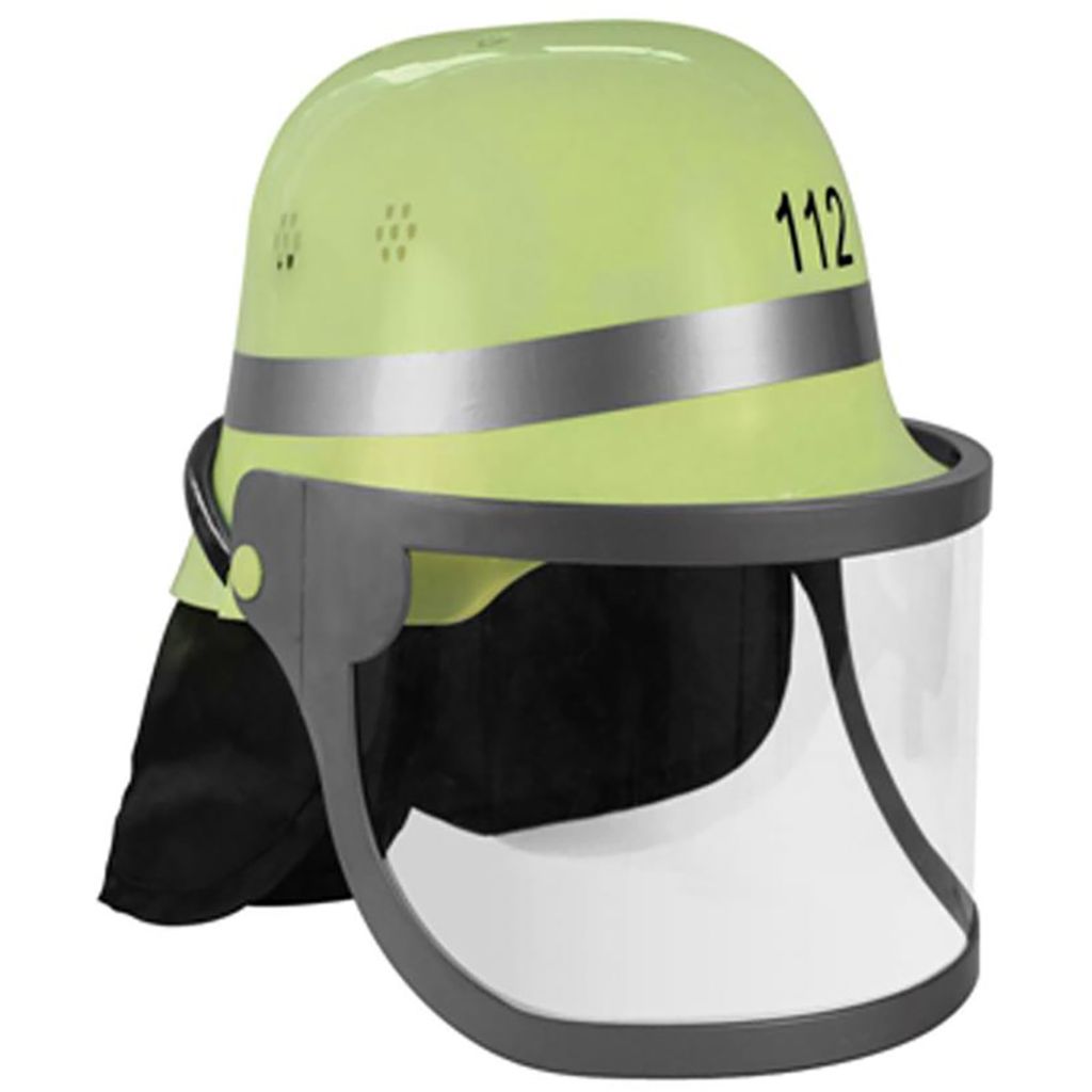 Feuerwehrhelm Gelb mit Schirm Erwachsene
