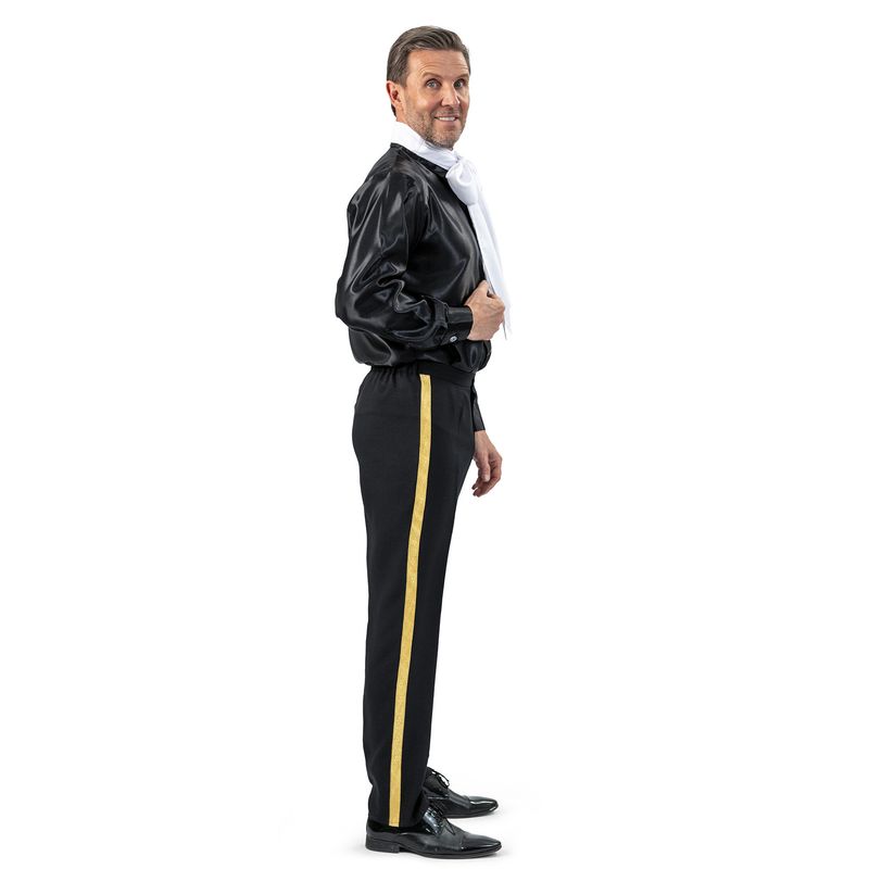 Klassische schwarze Hose mit Streifen Herren