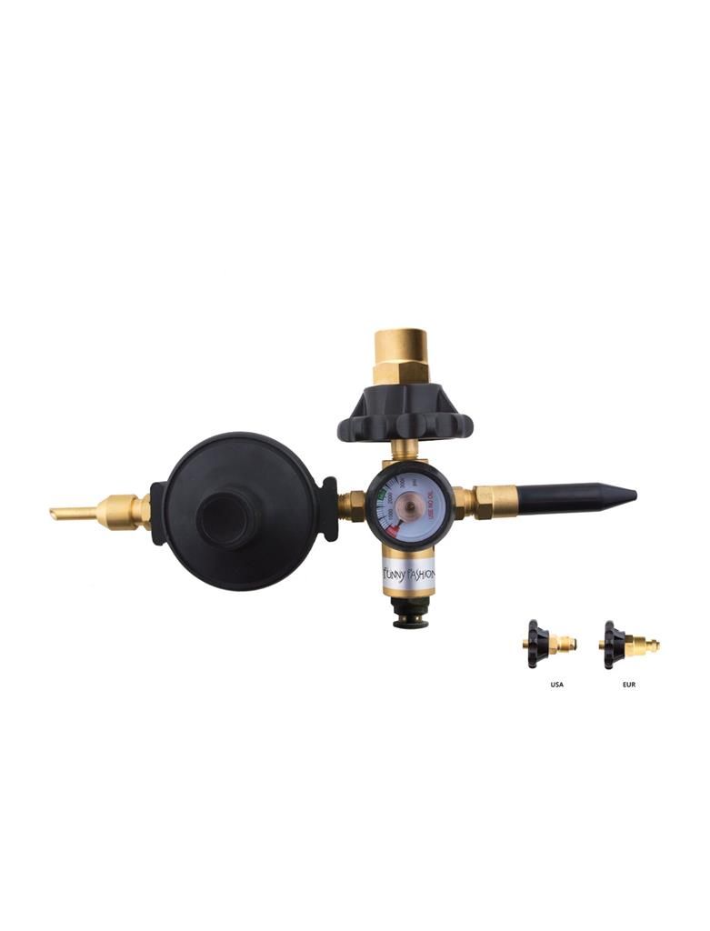 Dubbele messing regelaar met touwsnijder