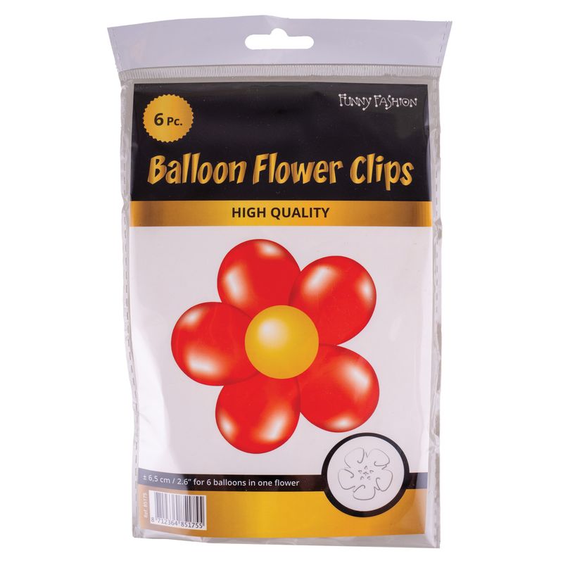 Ballonverschlüsse Blume 6 Stk.