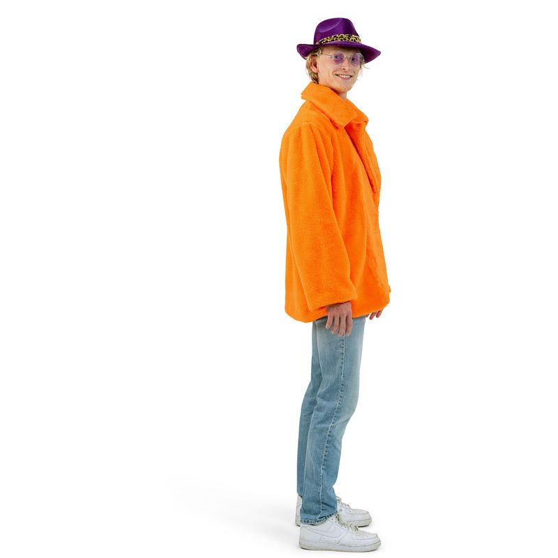 Orange Fluffy Jacke Herren