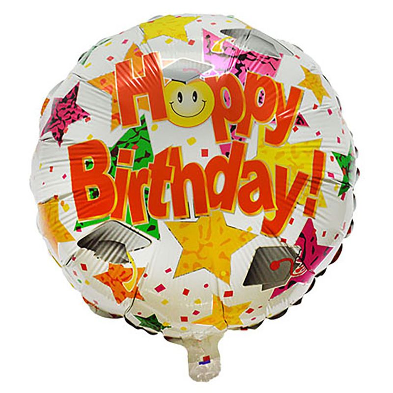 Folienballon Happy Birthday Rund