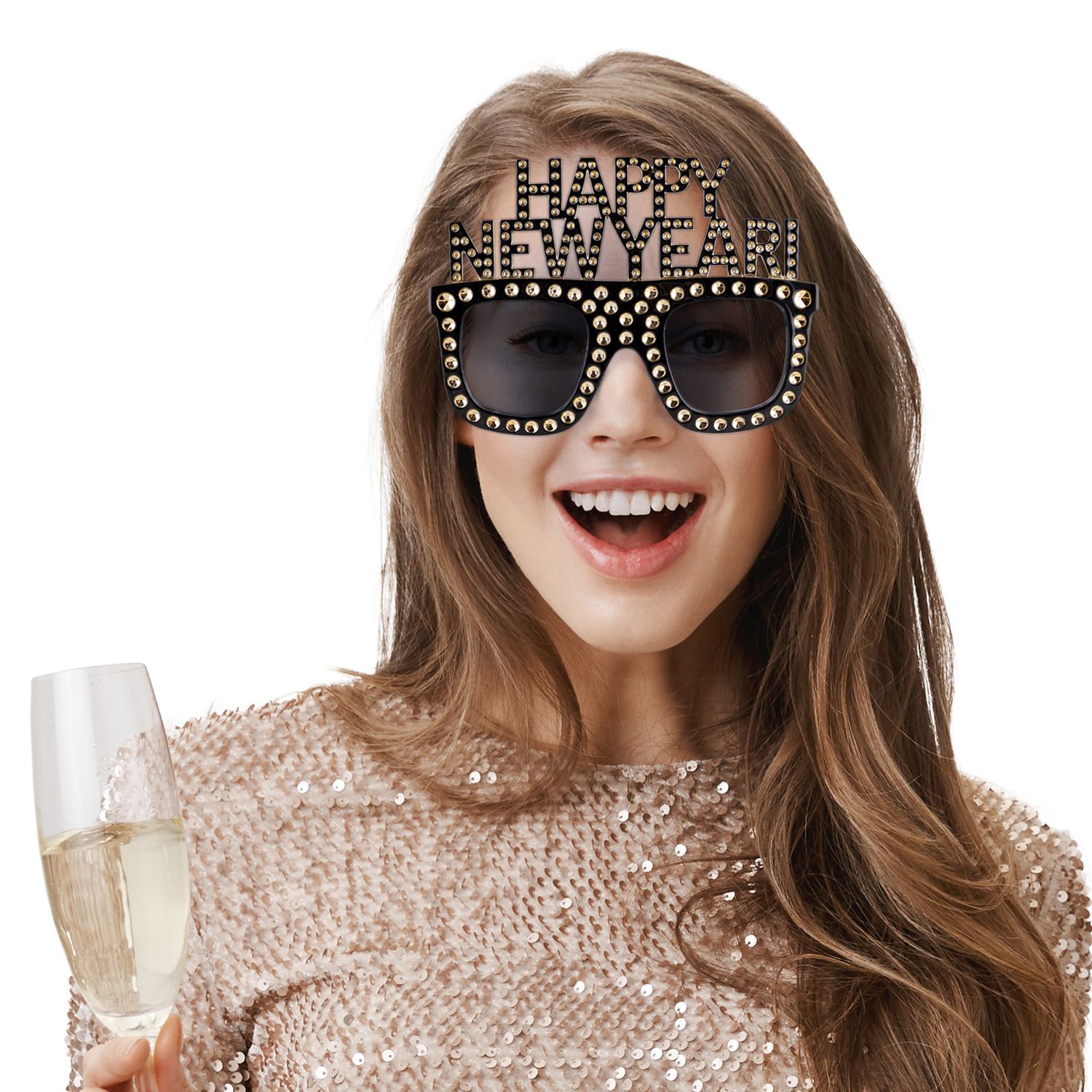 Brille Happy New Year mit Strasssteinen Brille Happy New Year mit Strasssteinen