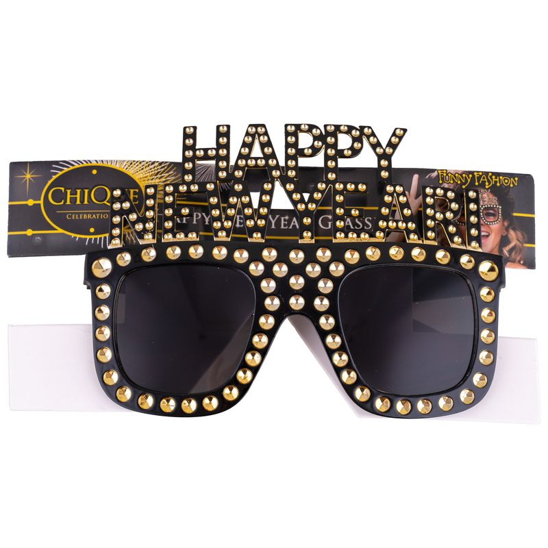 Brille Happy New Year mit Strasssteinen