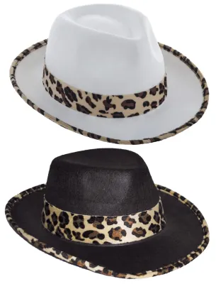 Hut mit Leopardenband 2 Farben